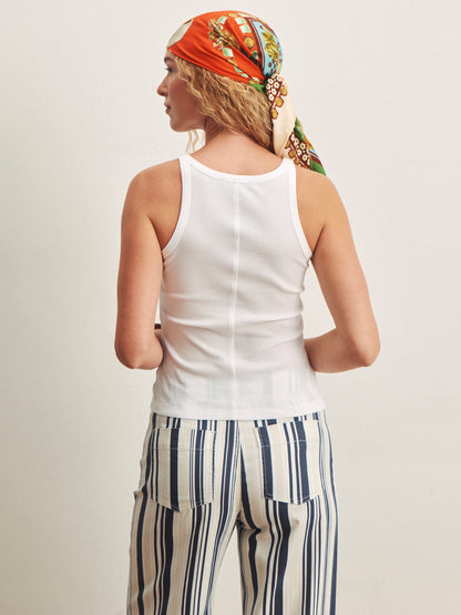 SPRINTER RIB TANK WHITE | Sanctuary Clothing