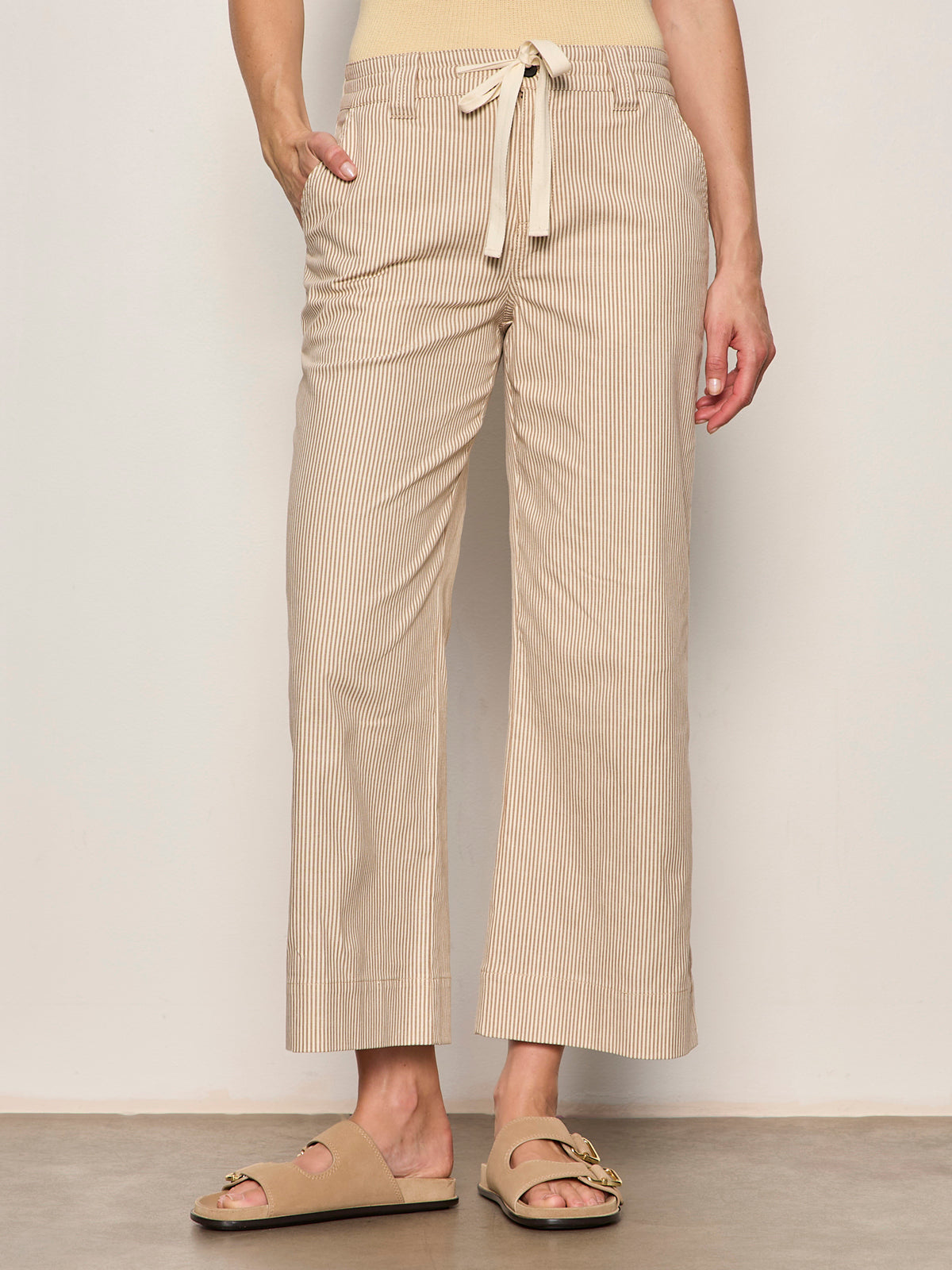 LILY CROPPED PANT LIDO STRIPE | Sanctuary Clothing
