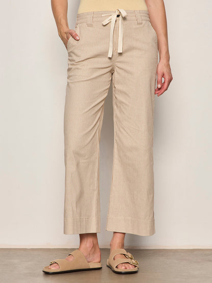 LILY CROPPED PANT LIDO STRIPE | Sanctuary Clothing