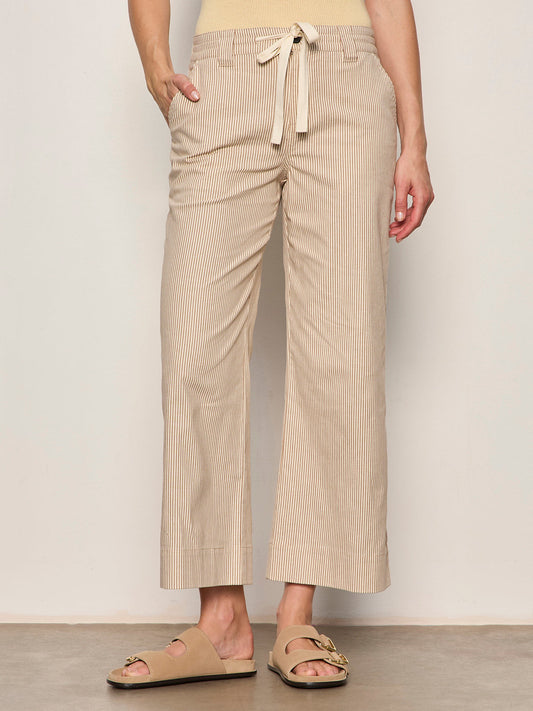 LILY CROPPED PANT LIDO STRIPE | Sanctuary Clothing