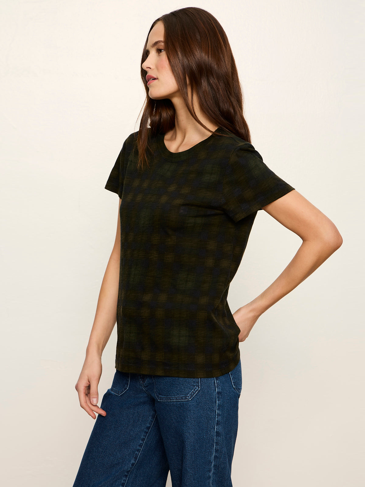 The Perfect Tee Forest Plaid | Sanctuary Clothing