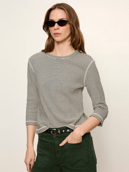 3/4 Mode Tee Chalk French Stripe | Sanctuary Clothing