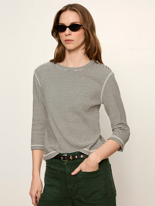3/4 Mode Tee Chalk French Stripe | Sanctuary Clothing