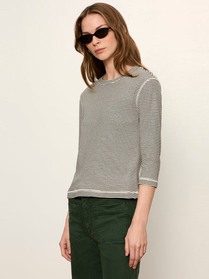 3/4 Mode Tee Chalk French Stripe | Sanctuary Clothing