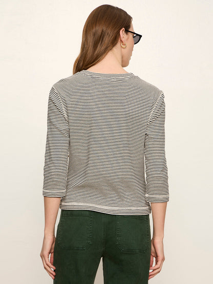 3/4 Mode Tee Chalk French Stripe | Sanctuary Clothing