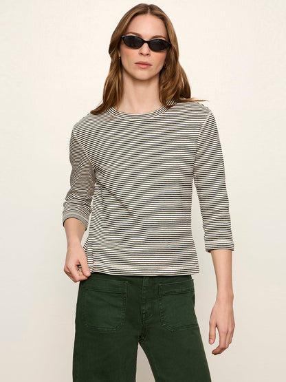 3/4 Mode Tee Chalk French Stripe | Sanctuary Clothing