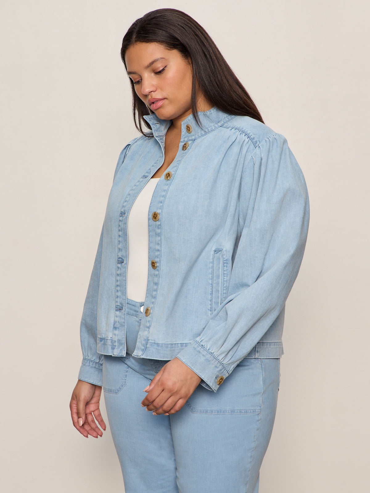 Charlotte Denim Jacket Whisper Extended Sizing | Sanctuary Clothing