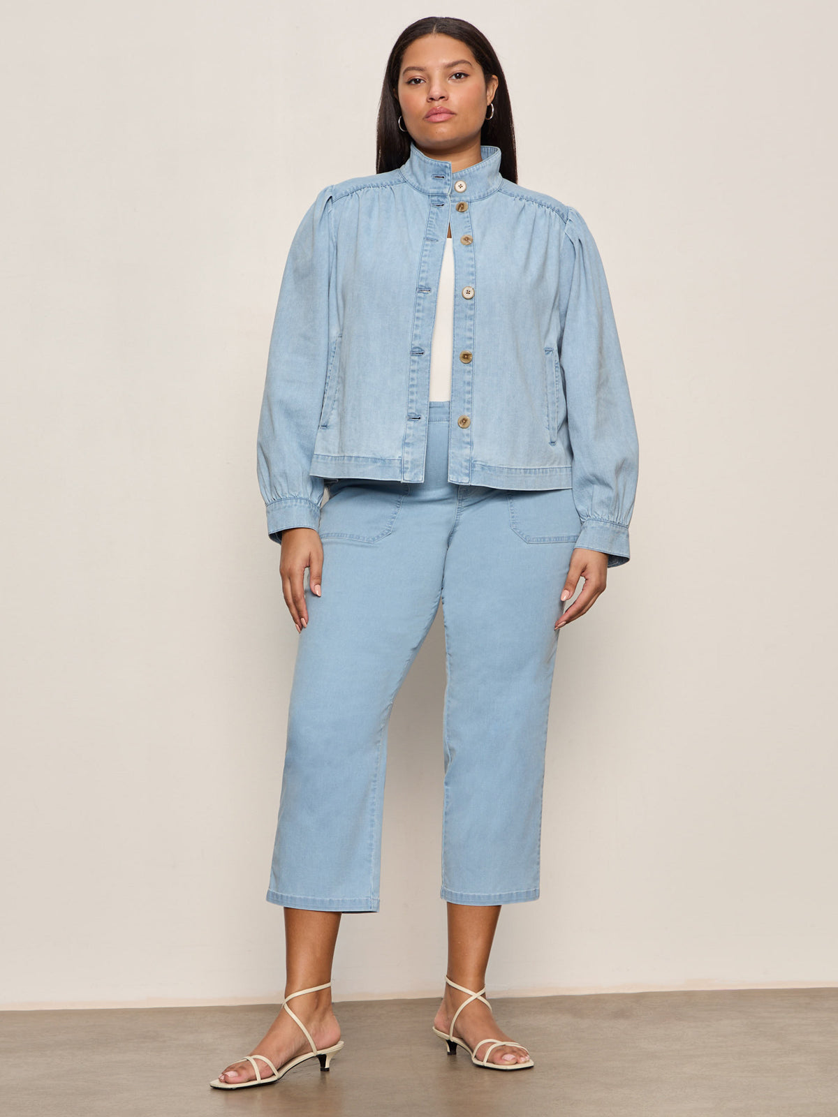 Charlotte Denim Jacket Whisper Extended Sizing | Sanctuary Clothing