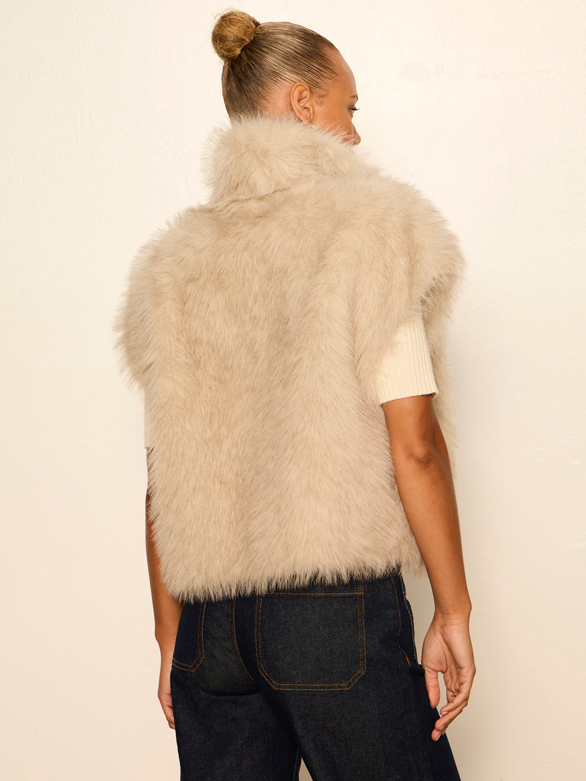 Silky Fur Vest Arctic Hare | Sanctuary Clothing