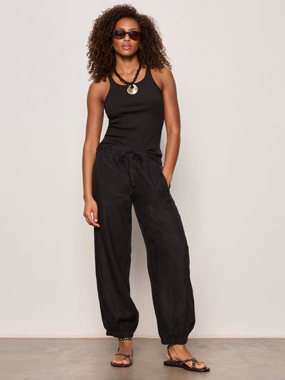 MELODY MICRO LINEN BALLOON BLACK | Sanctuary Clothing