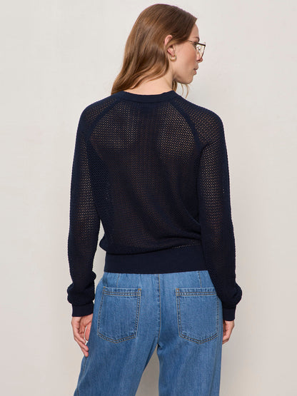 SOLEIL OPEN STITCH SWEATER NAVY BLAZER | Sanctuary Clothing