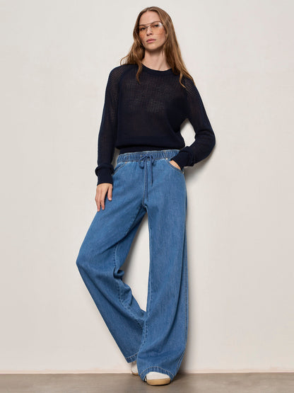 SOLEIL OPEN STITCH SWEATER NAVY BLAZER | Sanctuary Clothing