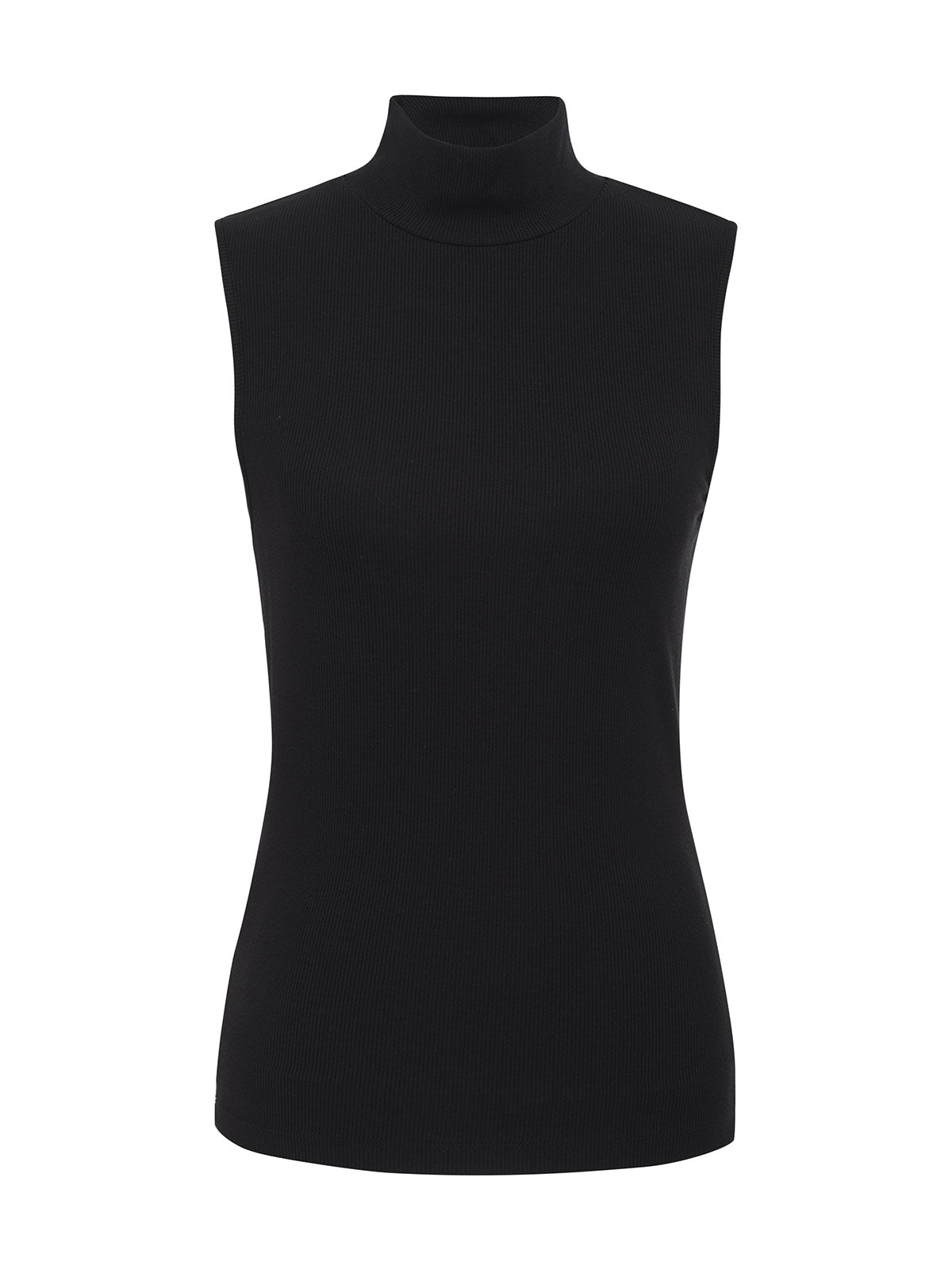 Essential Sleeveless Mock Neck Tank Black | Sanctuary Clothing