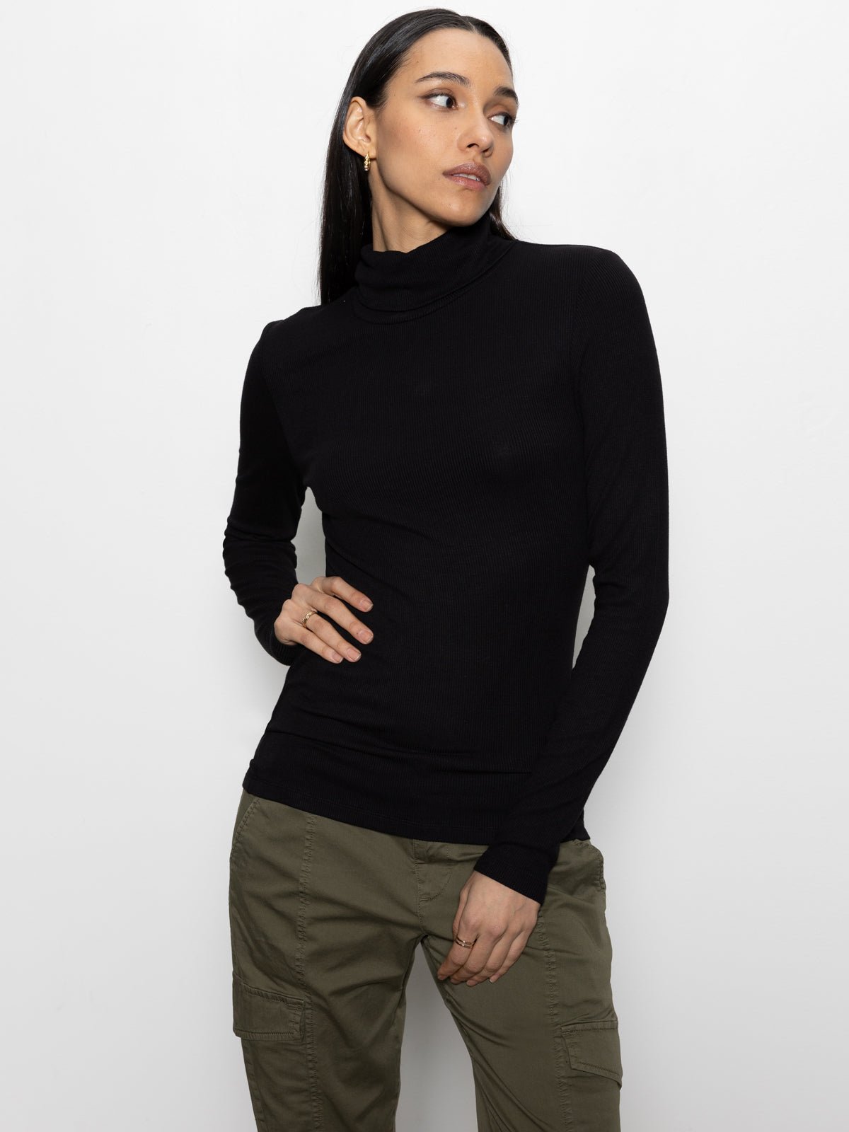 Black Essential Turtleneck Top | Sanctuary Clothing