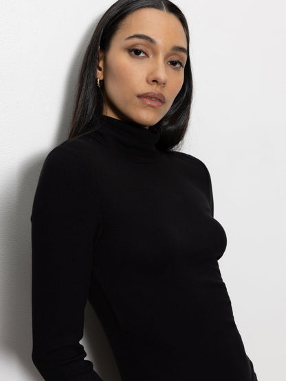 Black Essential Turtleneck Top | Sanctuary Clothing