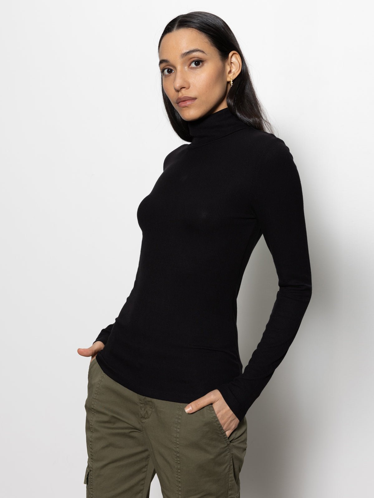 Black Essential Turtleneck Top | Sanctuary Clothing