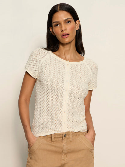 ALL IN POINTELLE BUTTON TOP COLLAGEN | Sanctuary Clothing