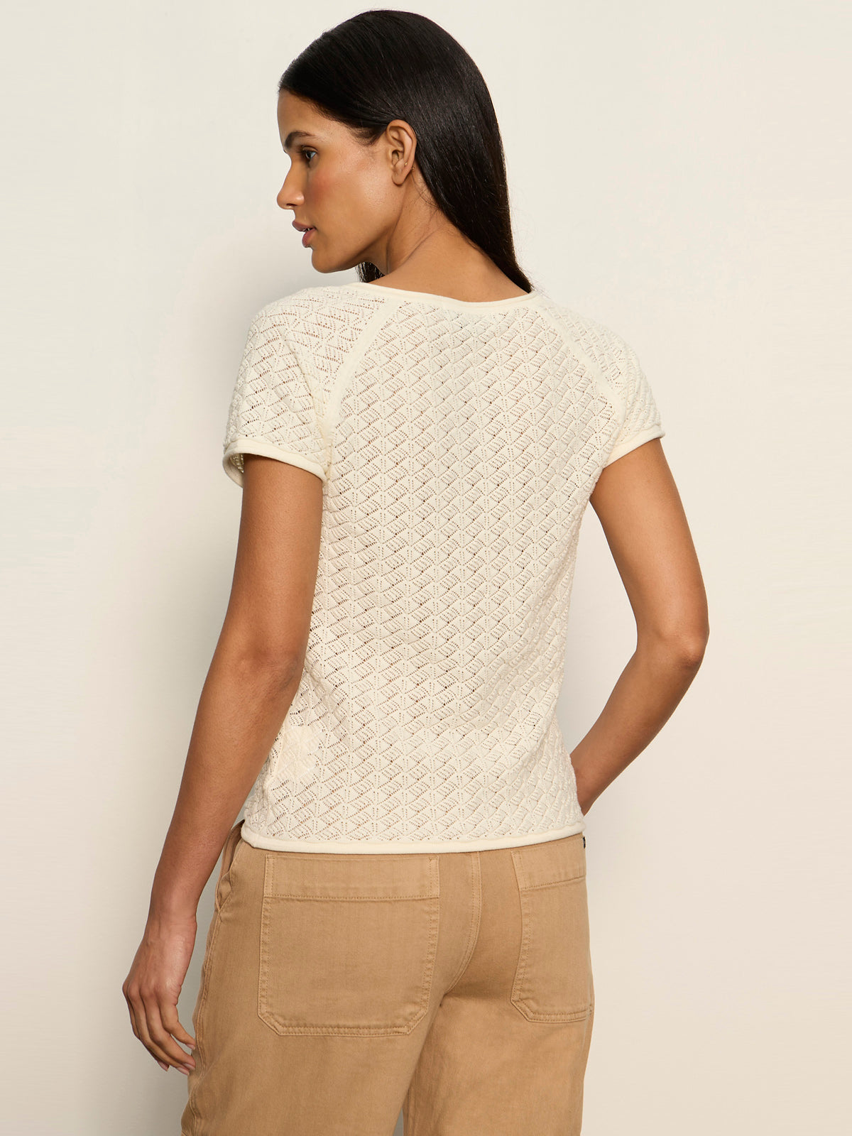 ALL IN POINTELLE BUTTON TOP COLLAGEN | Sanctuary Clothing