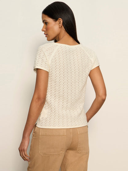 ALL IN POINTELLE BUTTON TOP COLLAGEN | Sanctuary Clothing