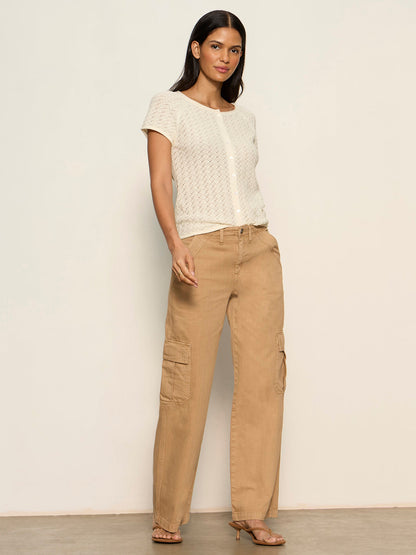ALL IN POINTELLE BUTTON TOP COLLAGEN | Sanctuary Clothing