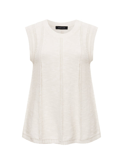 EASY POINTELLE SHELL CHALK | Sanctuary Clothing