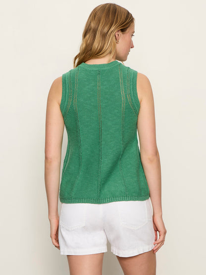 EASY POINTELLE SHELL GREEN JUICE | Sanctuary Clothing
