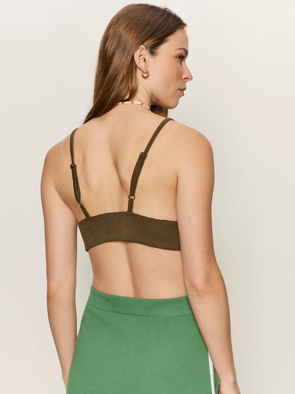 ONE AND ONLY KNIT BRALETTE TIMBER/GREEN JUICE/GREEN MIST | Sanctuary Clothing