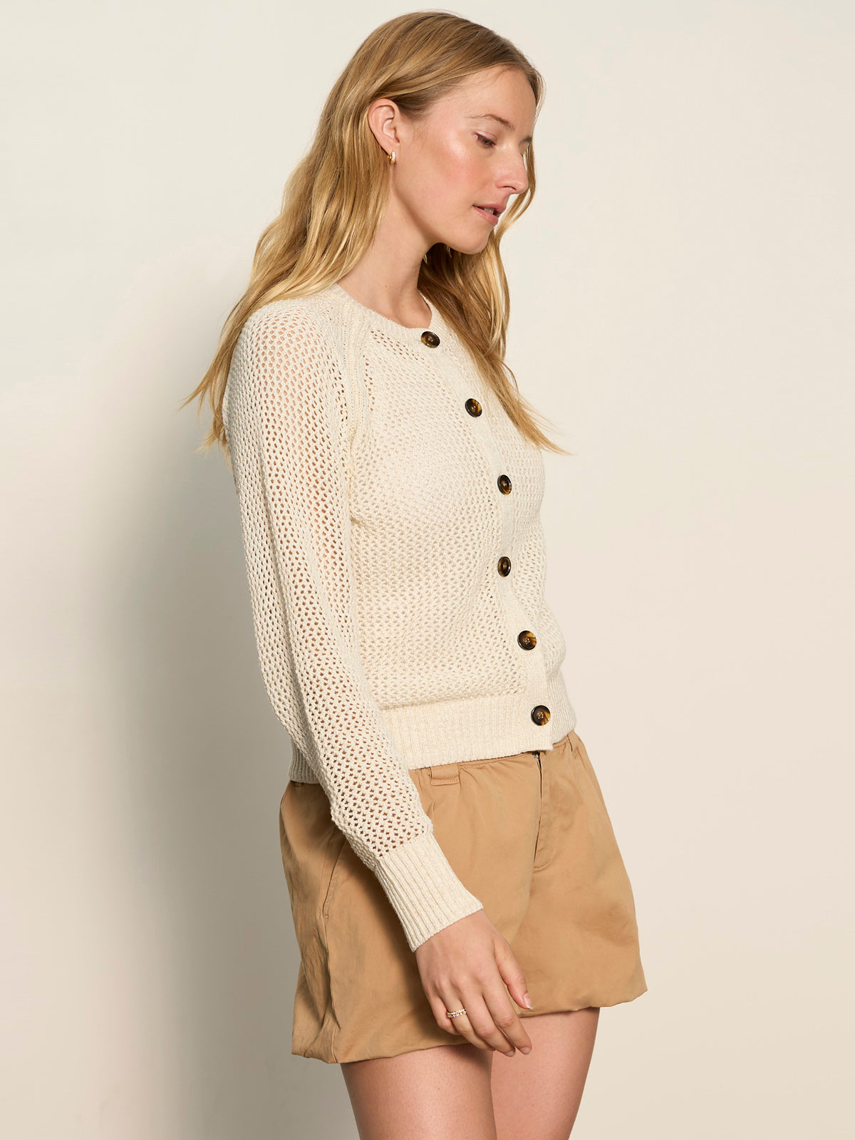 METALLIC OPEN KNIT CARDI COLLAGEN | Sanctuary Clothing