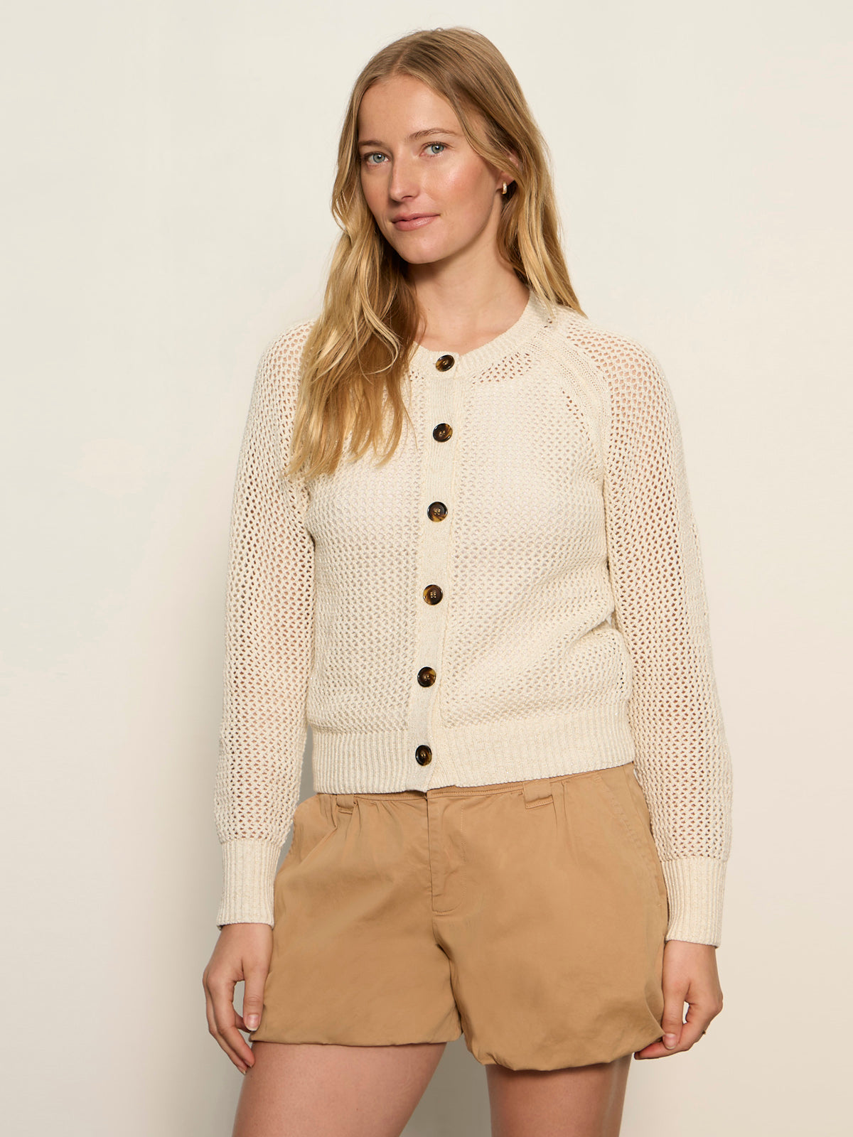 METALLIC OPEN KNIT CARDI COLLAGEN | Sanctuary Clothing