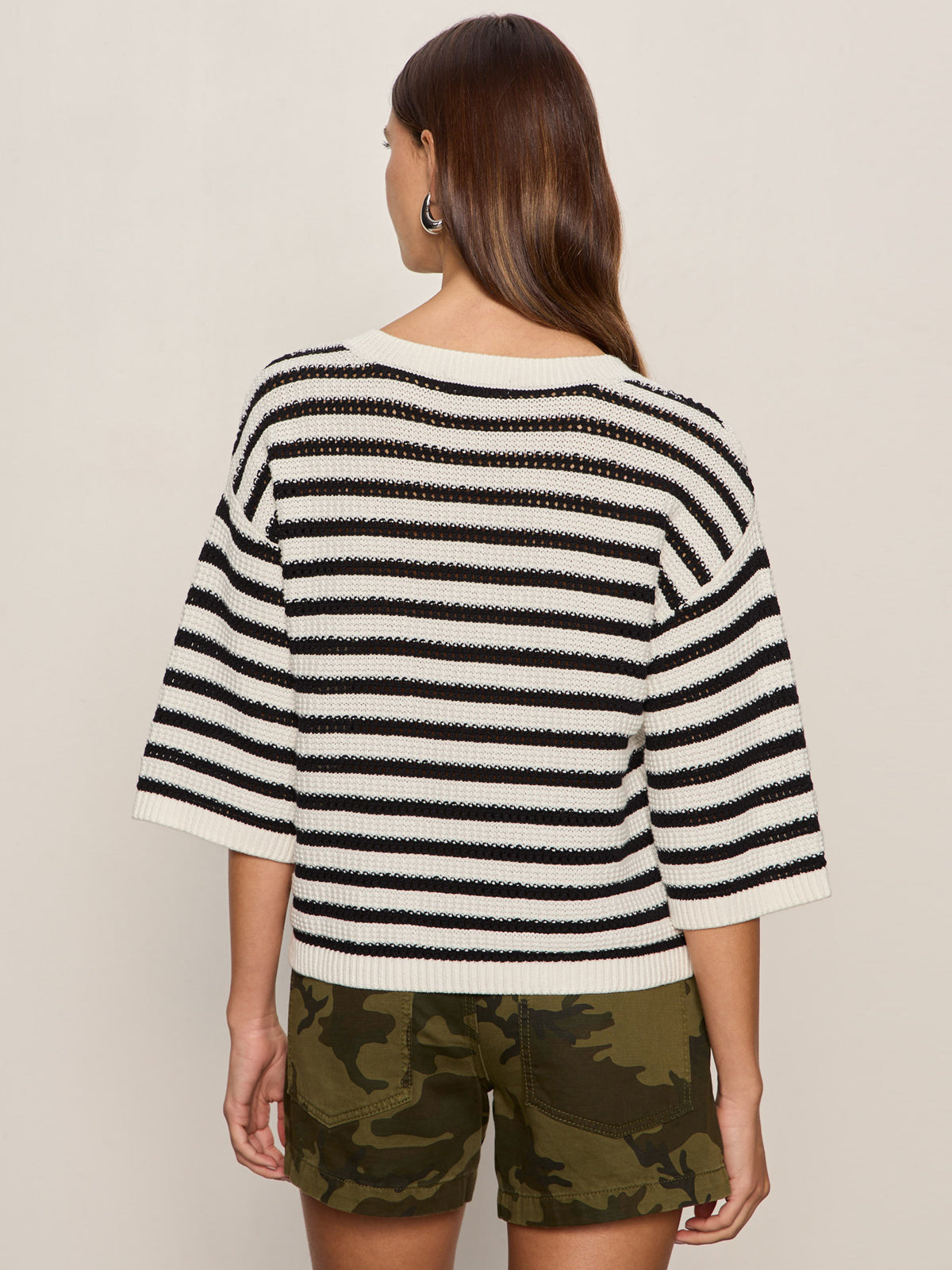 ELLE SWEATER TEE BLACK W/ CHALK | Sanctuary Clothing