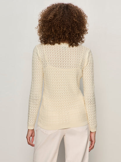 EVERYDAY POINTELLE CARDIGAN COLLAGEN | Sanctuary Clothing