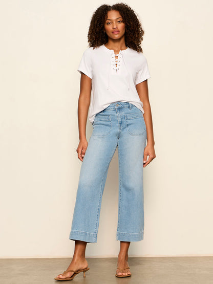 LACE UP TIMELESS TEE WHITE | Sanctuary Clothing