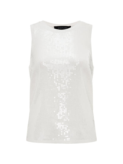 SUMMER SHINE SEQUIN SHELL WHITE | Sanctuary Clothing