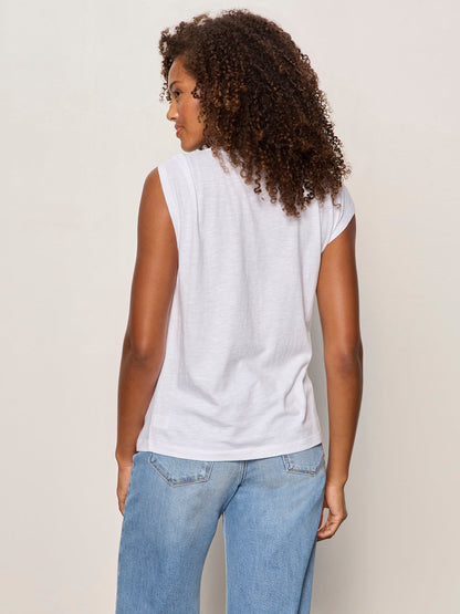 SO TWISTED MUSCLE TEE WHITE | Sanctuary Clothing