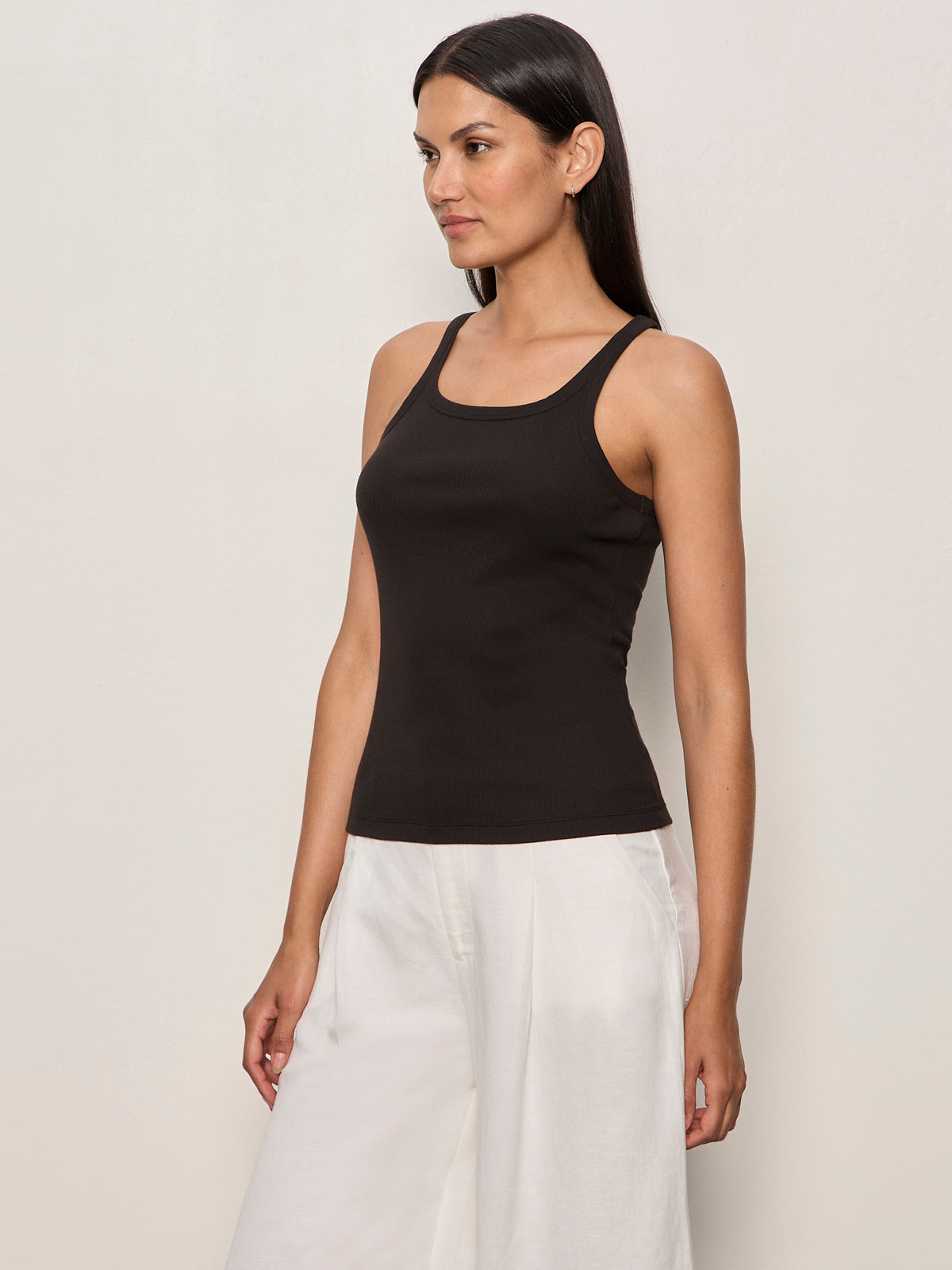 SPRINTER RIB TANK BLACK | Sanctuary Clothing