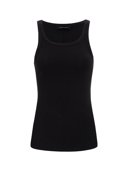 SPRINTER RIB TANK BLACK | Sanctuary Clothing
