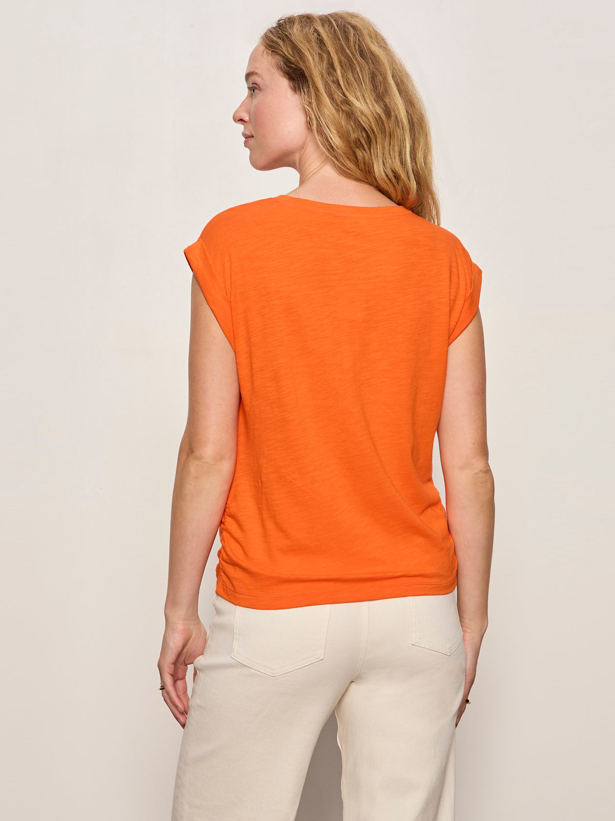 KNOTTED MUSCLE TEE HIBISCUS ORANGE | Sanctuary Clothing