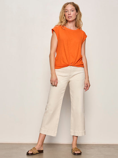 KNOTTED MUSCLE TEE HIBISCUS ORANGE | Sanctuary Clothing