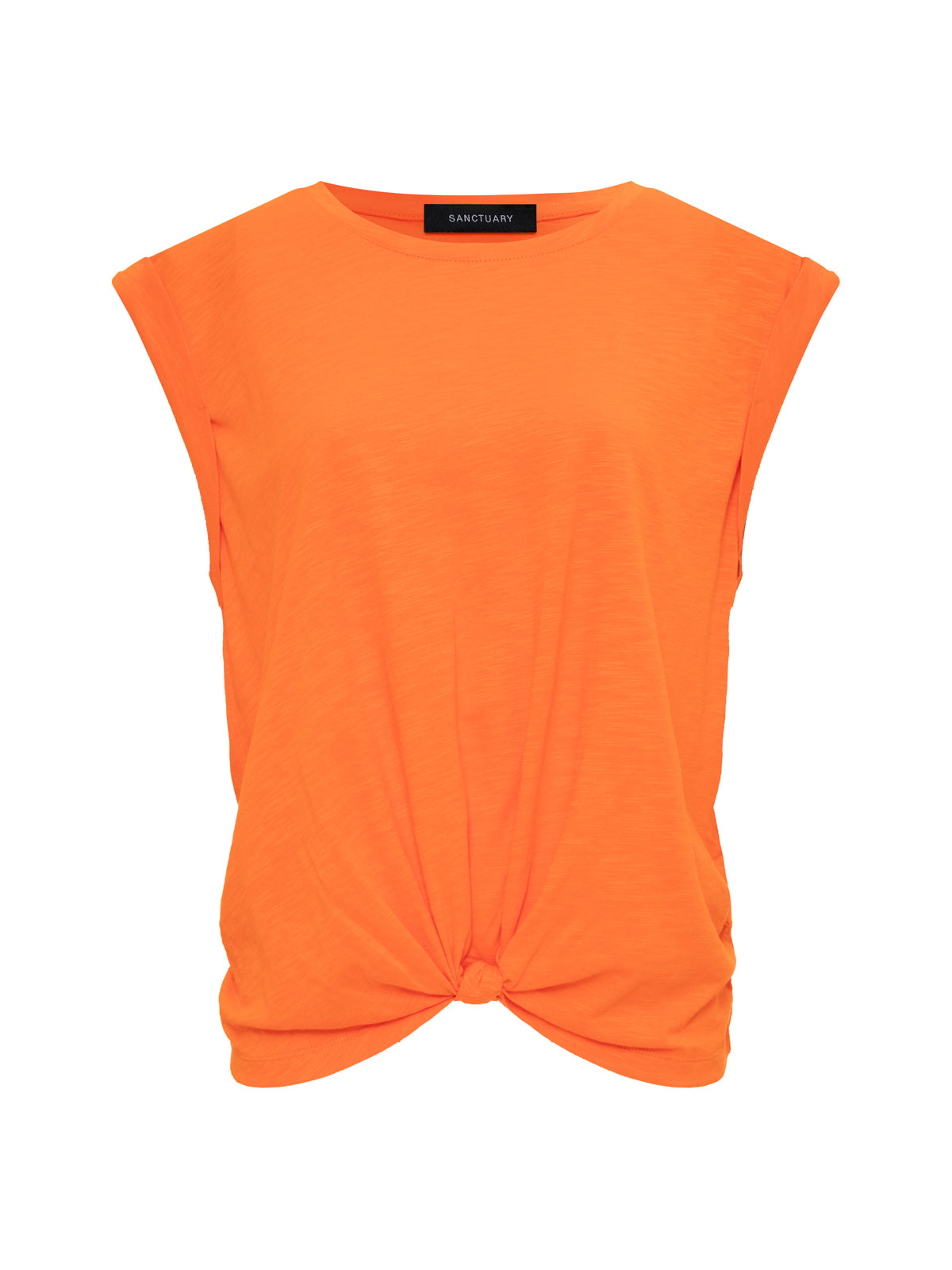 KNOTTED MUSCLE TEE HIBISCUS ORANGE | Sanctuary Clothing