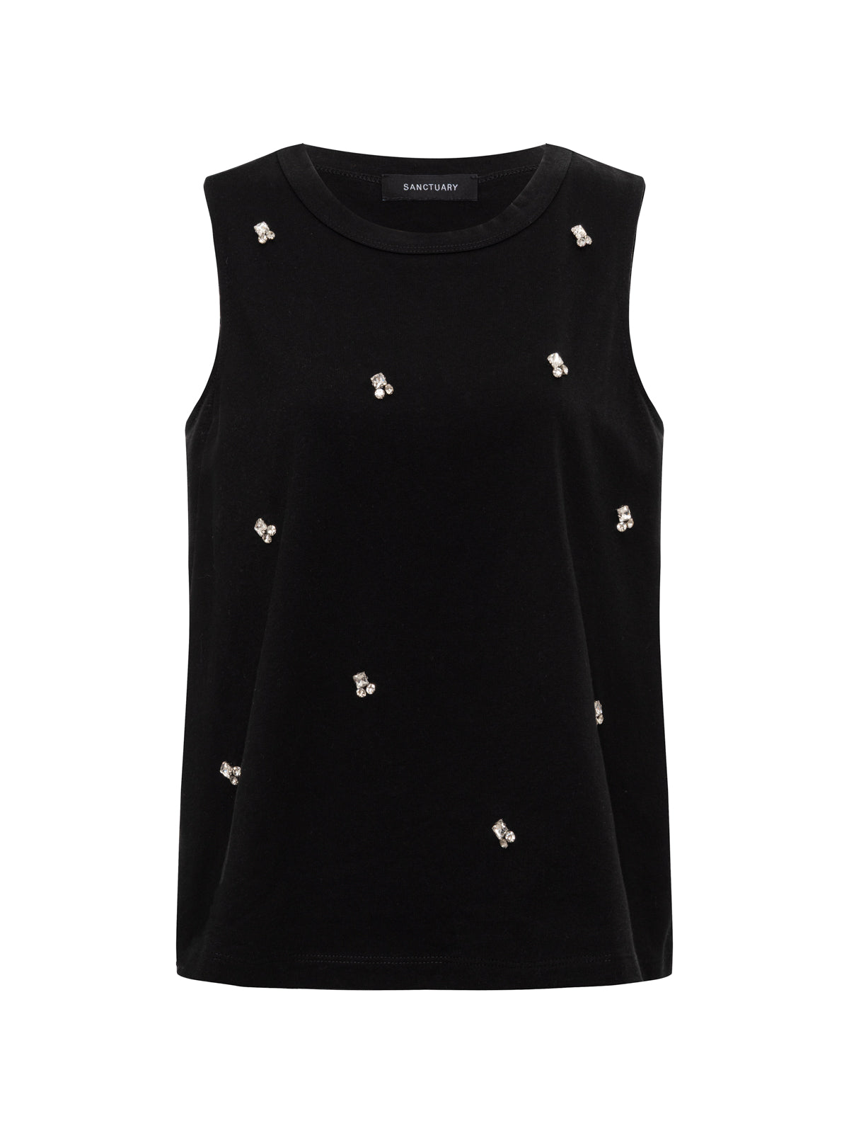 CAMPARI EMBELLISHED TANK BLACK | Sanctuary Clothing