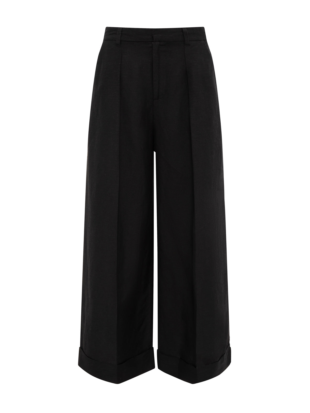 TERRACE LINEN PANT BLACK | Sanctuary Clothing