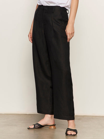 Scout Linen Barrel Pant Black | Sanctuary Clothing