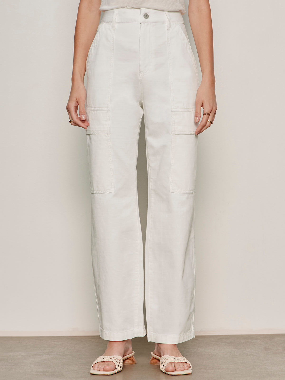 BOYFRIEND UTILITY PANT WHITE | Sanctuary Clothing