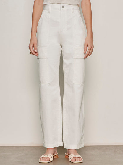 BOYFRIEND UTILITY PANT WHITE | Sanctuary Clothing