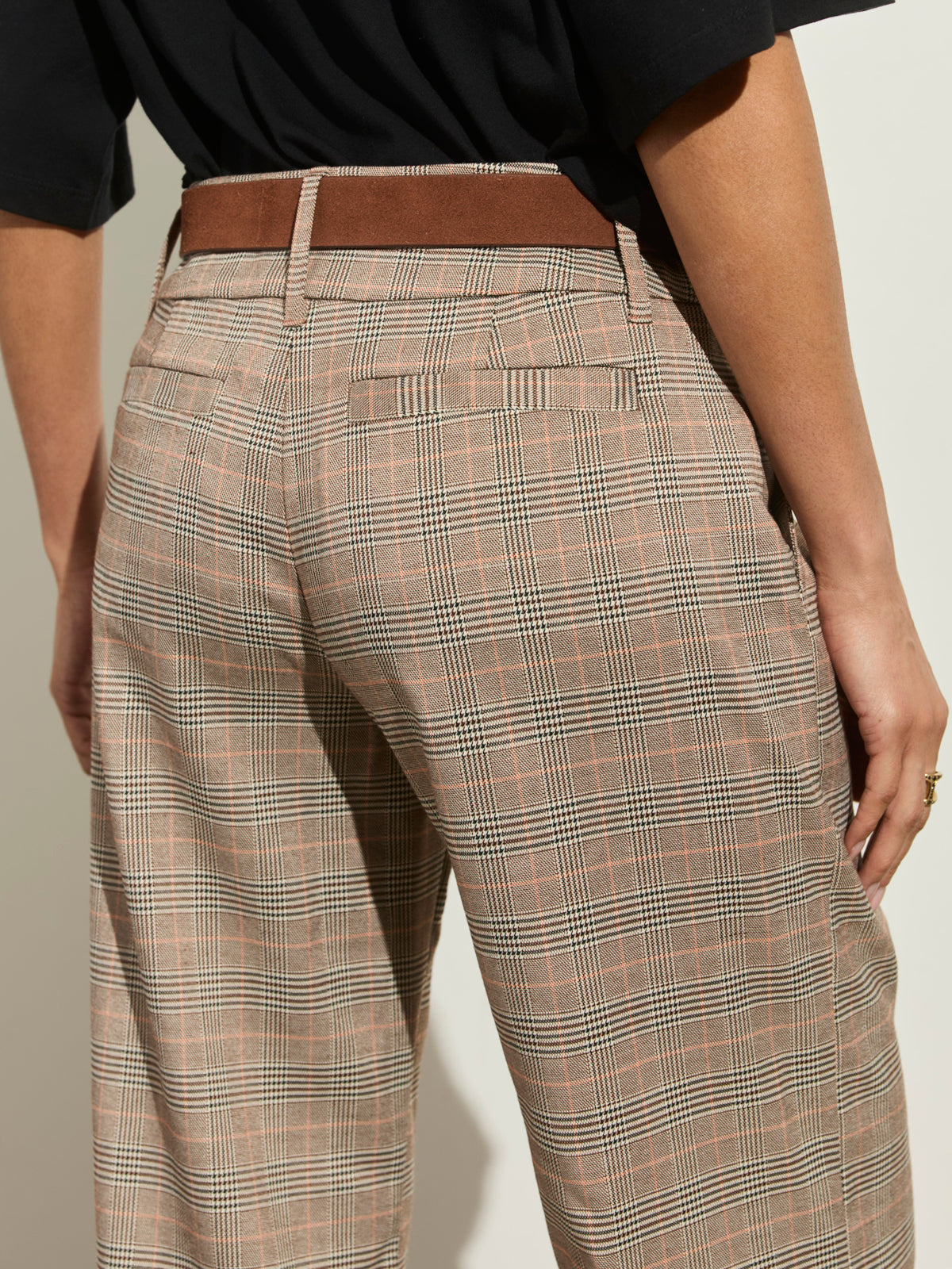 SPOTLIGHT PLAID TROUSER CAVIAR PLAID | Sanctuary Clothing