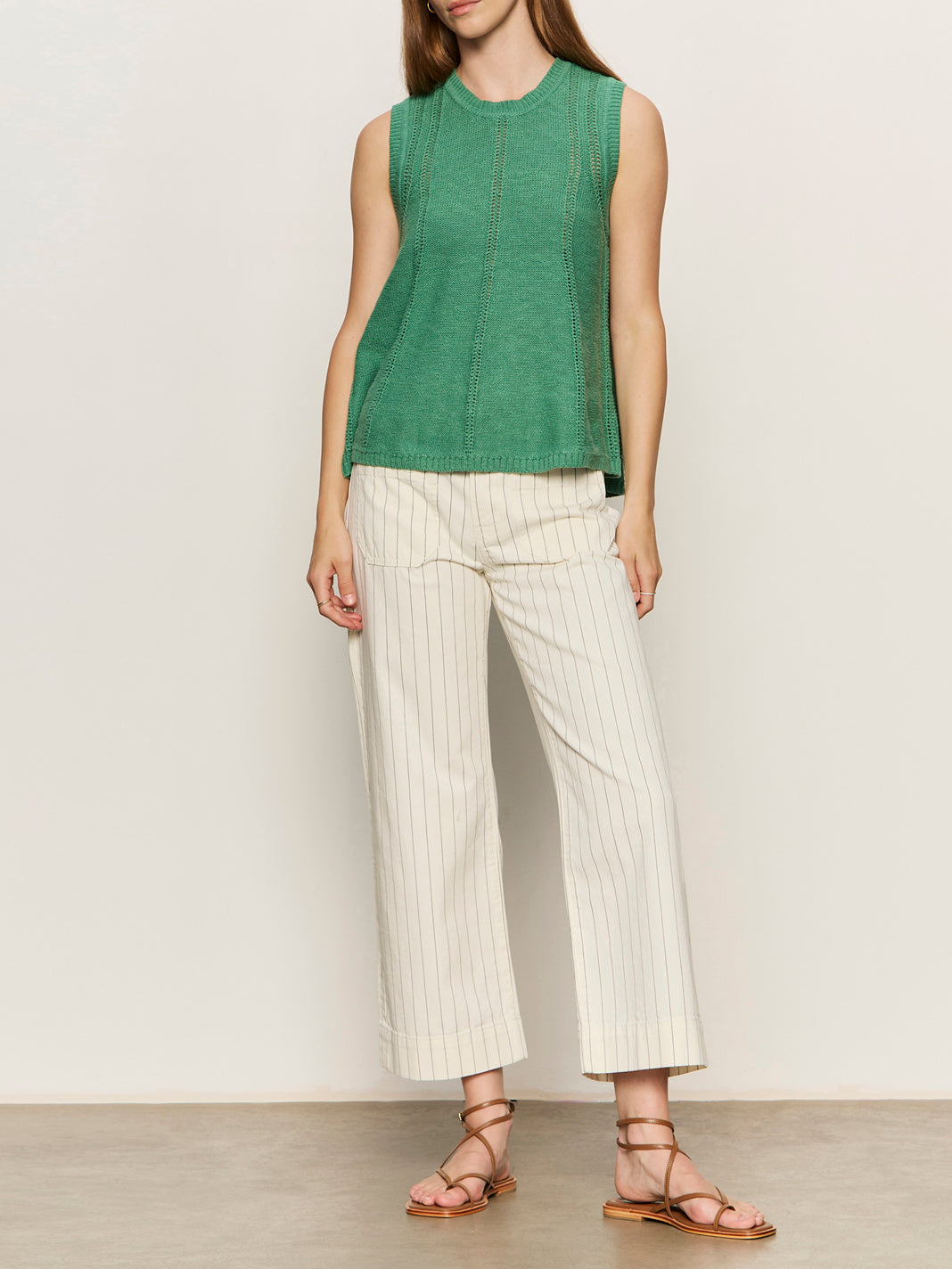 The Marine Jean Bleached White Pinstripe Petite Sizing | Sanctuary Clothing