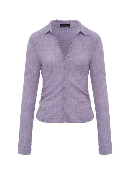 Juno Textured Button Front Top Purple Haze | Sanctuary Clothing