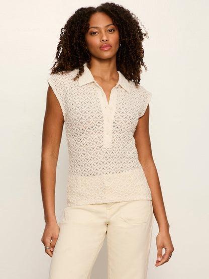Everyday Muse Collared Tee Bone | Sanctuary Clothing