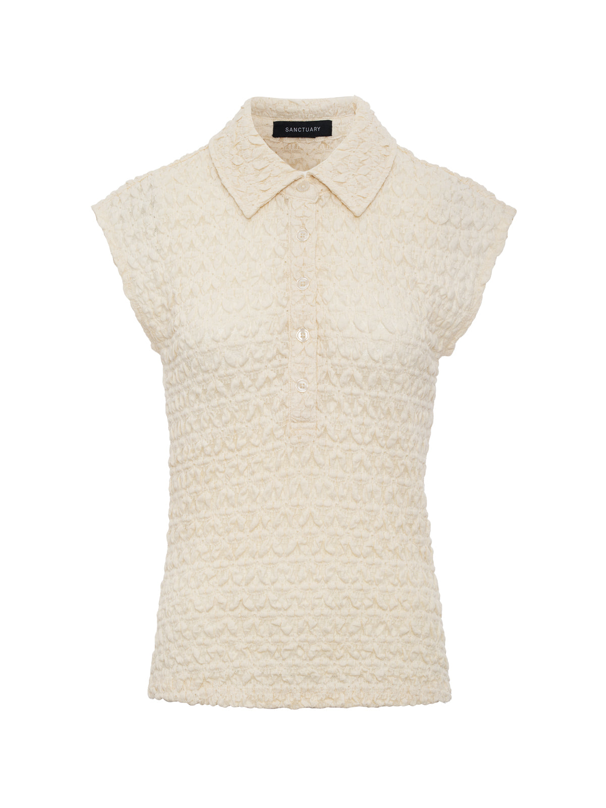 Everyday Muse Collared Tee Bone | Sanctuary Clothing