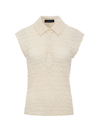 Everyday Muse Collared Tee Bone | Sanctuary Clothing